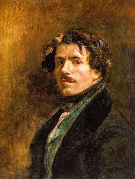 Eugène Delacroix, self-portrait, 1837, Louvre (Wikimedia commons)
