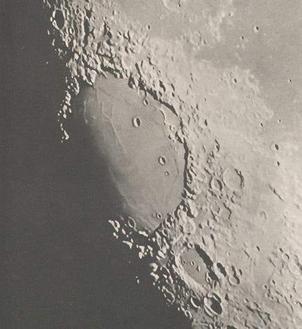 Drawing of Mare Crisium, by Ladislaus Weinek, heliogravure in his "Selenographical Studies,” Publications of the Lick Observatory, vol. 3, 1894 (Linda Hall Library)