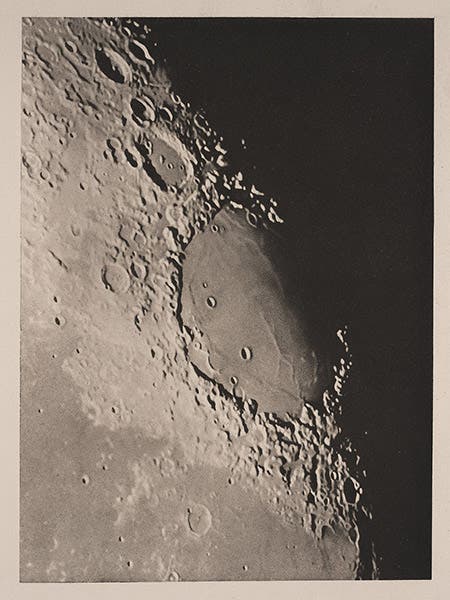 Drawing of Mare Crisium on the Moon, by Ladislaus Weinek, based on a photograph taken with the Lick refractor, Aug. 23, 1888, in Publications of the Lick Observatory, vol. 3, 1894 (Linda Hall Library)