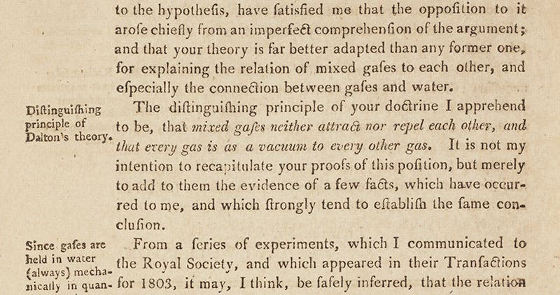 Henry’s dictum, every gas is as a vacuum to every other gas, Nicholson’s Journal, 1804 (Linda Hall Library)