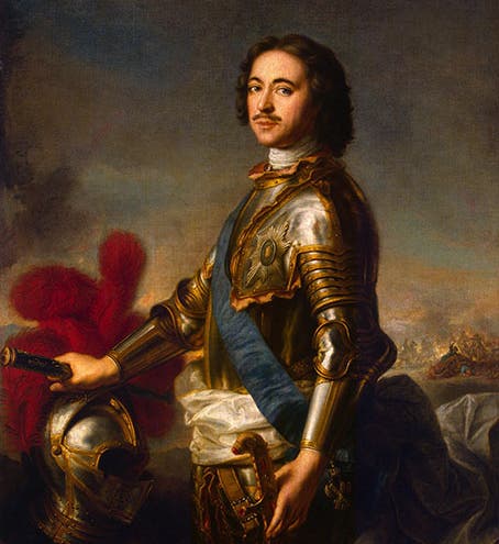 Portrait of Peter the Great, by Jean-Marc Nattier, The Hermitage, Saint Petersburg (Wikimedia commons)
