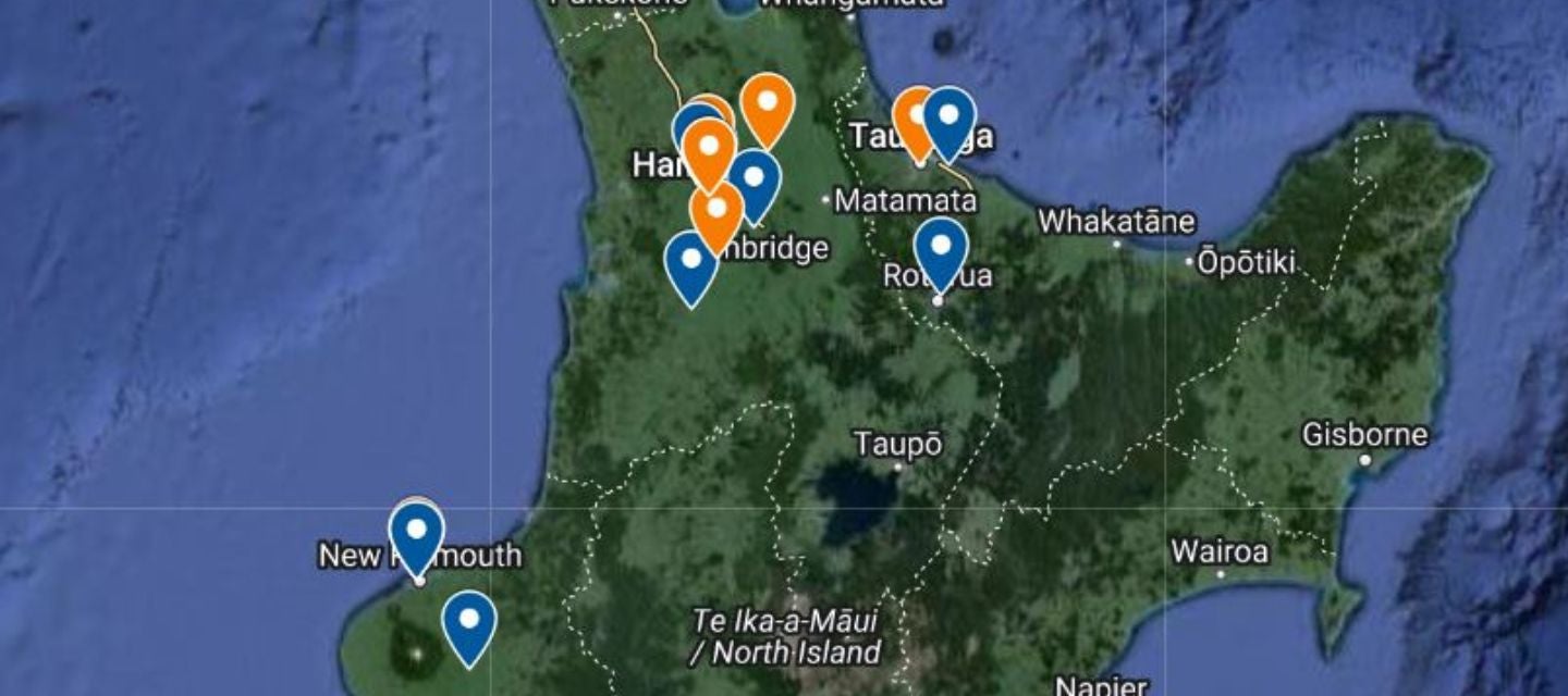 Map of I-MED NZ sites