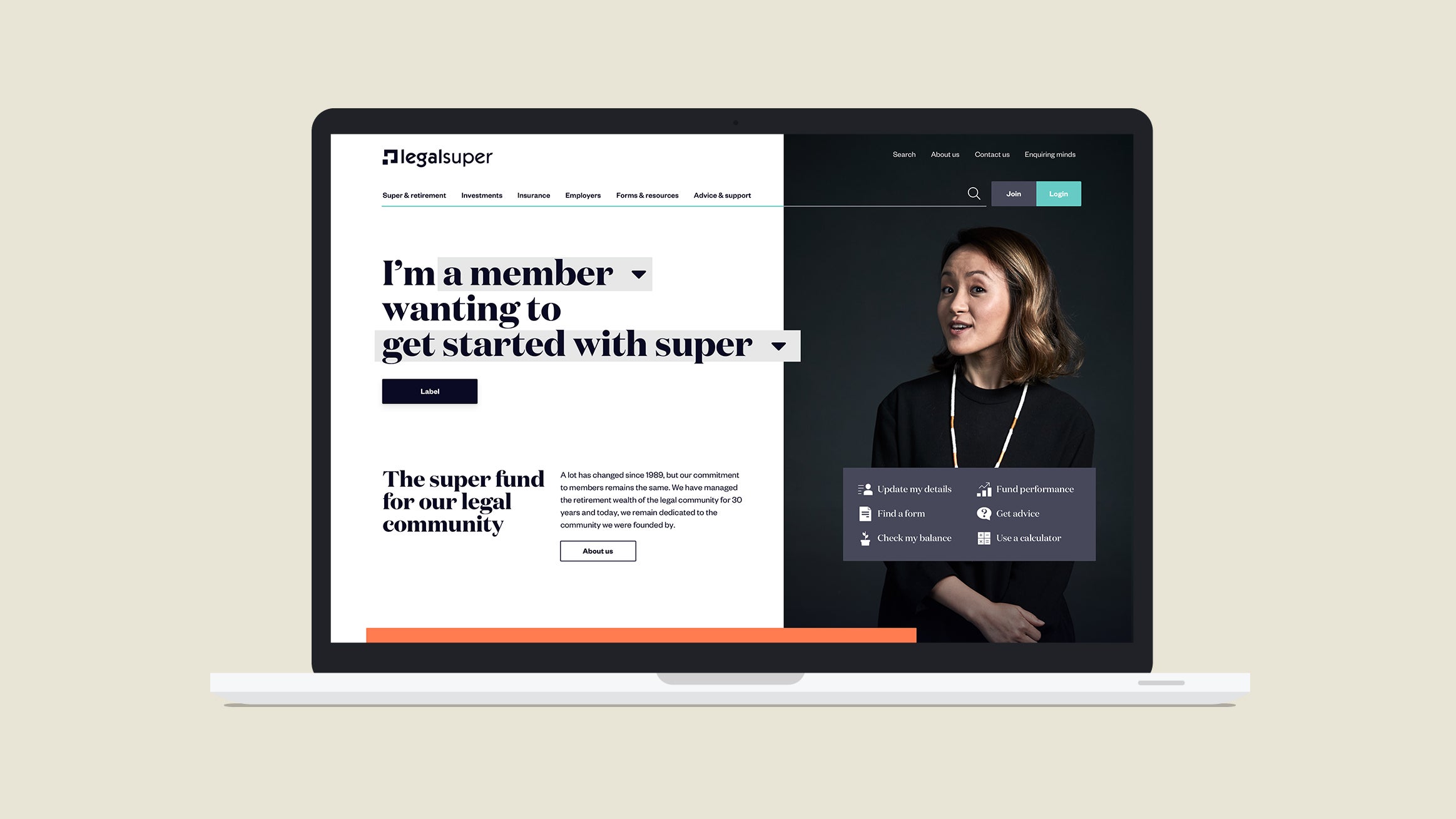legalsuper home page