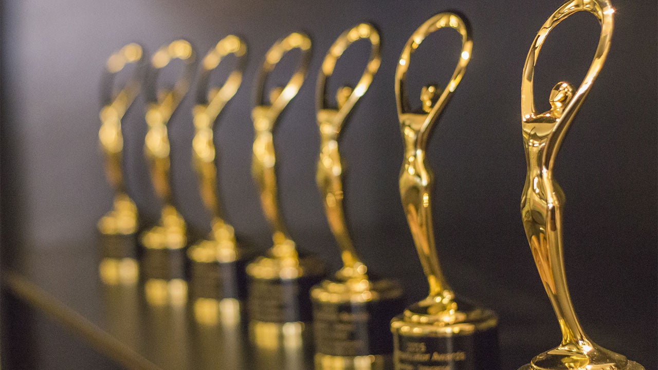 Communicator Award tropies