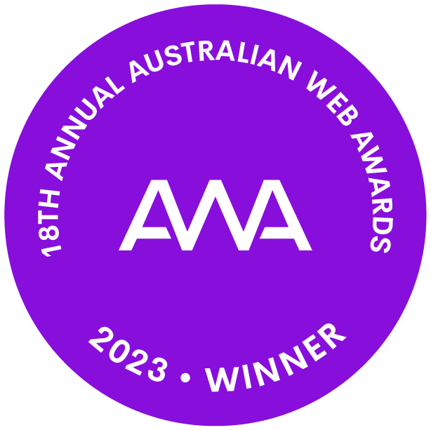 Australian Web Awards logo 2023