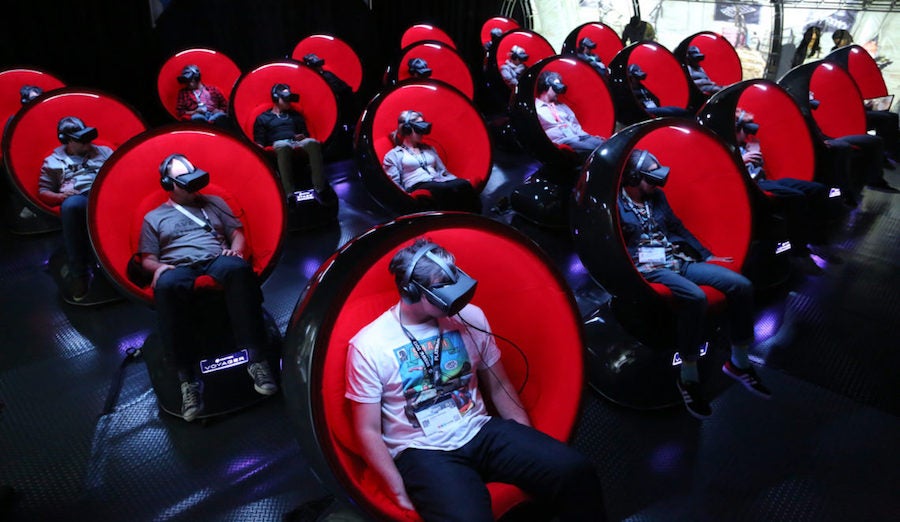 A VR cinema on display at SXSW