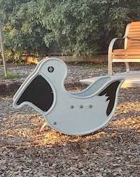 Pelican play equipment in park