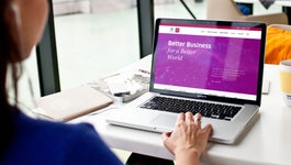 Melbourne Business School home page on a desktop