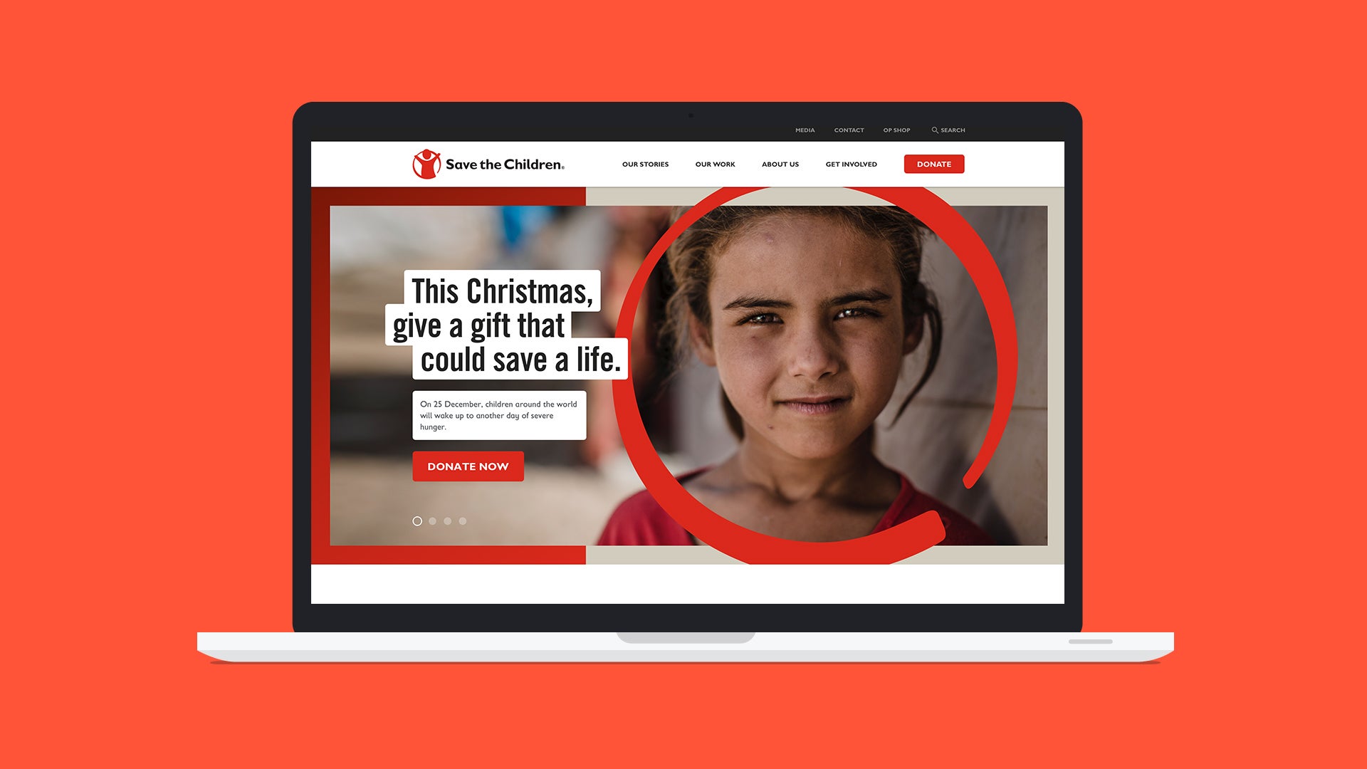 Save the Children Christmas appeal screen shot