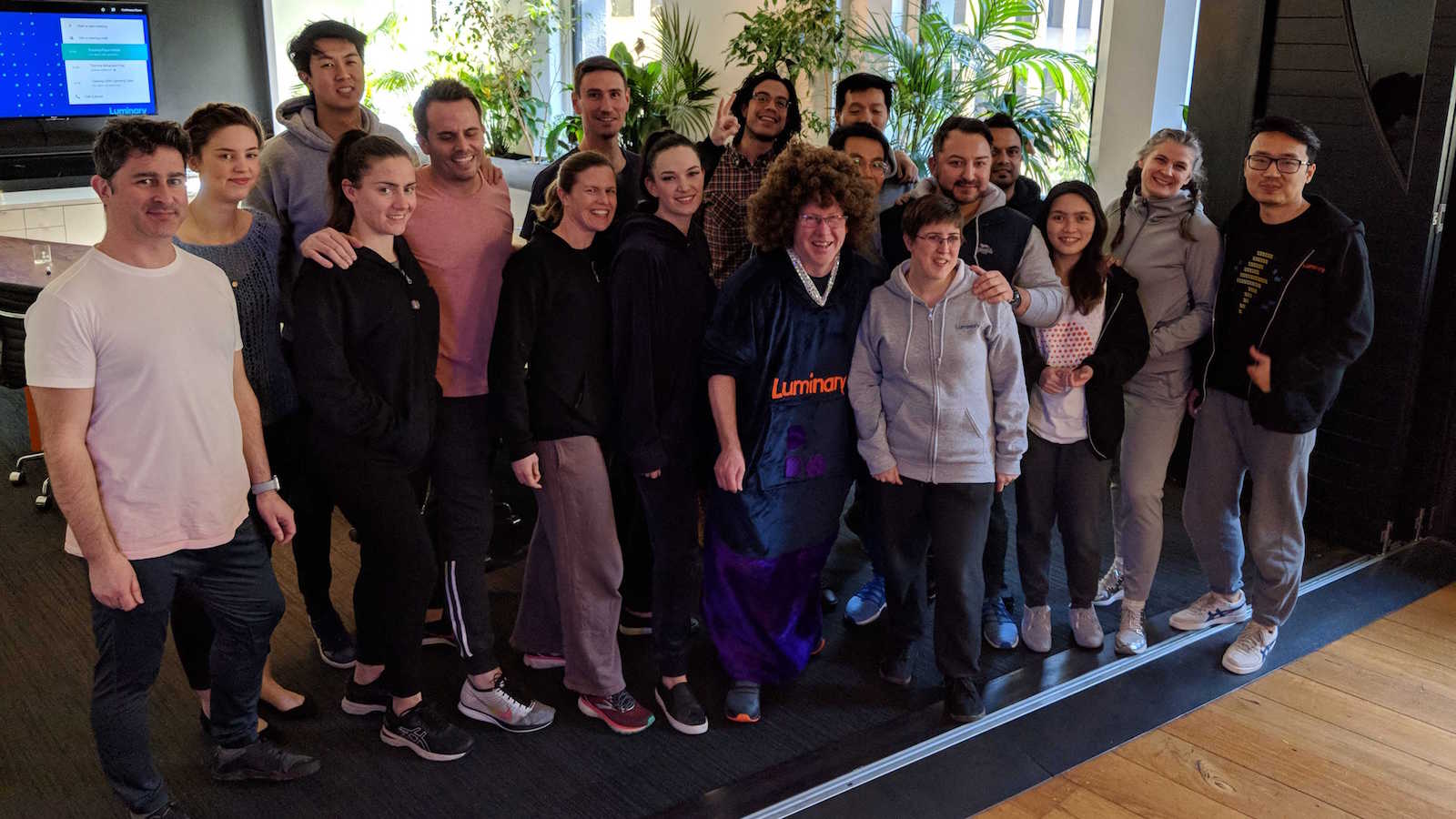 The Luminary team in their trackies for Tracky Dack Day 2019