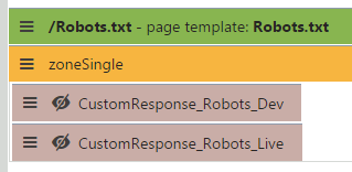 Robots web parts