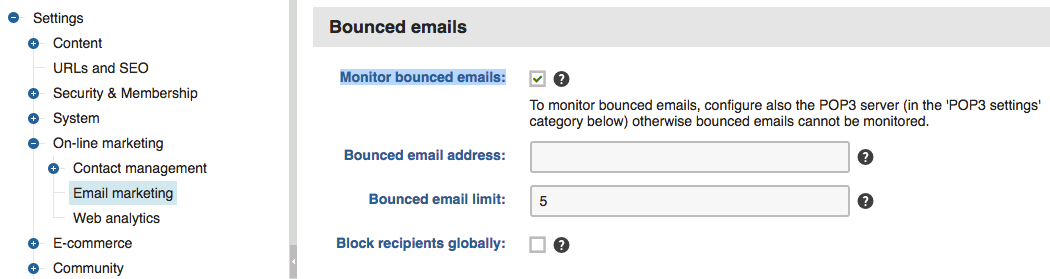 Monitoring Bounced Emails