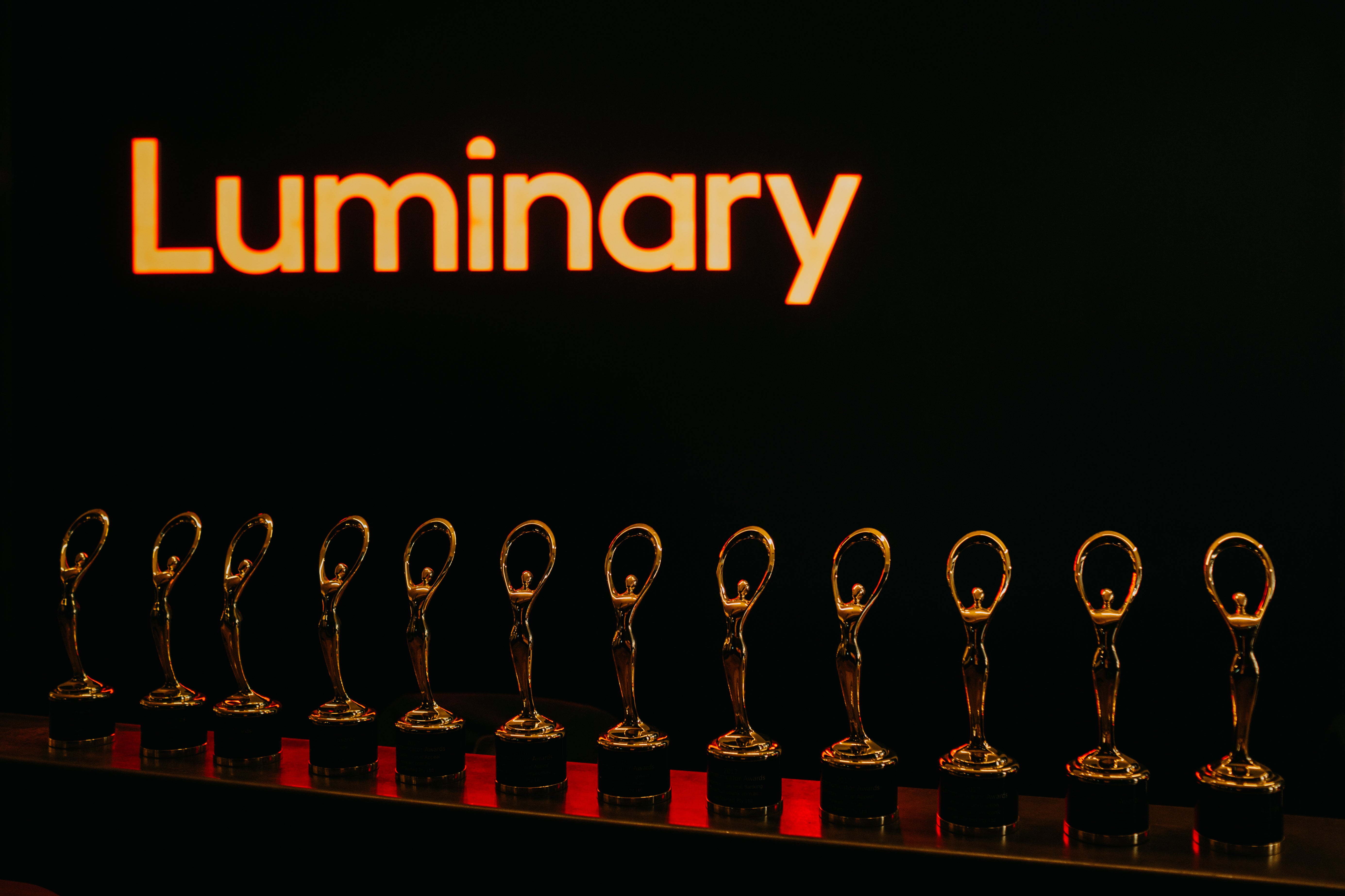 Picture of the Luminary sign and trophies