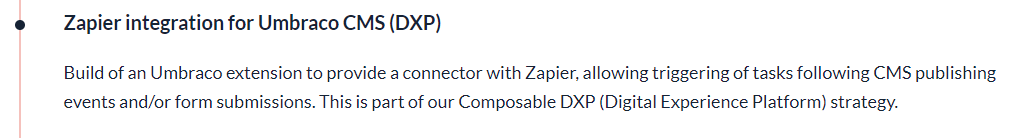 Zapier integration