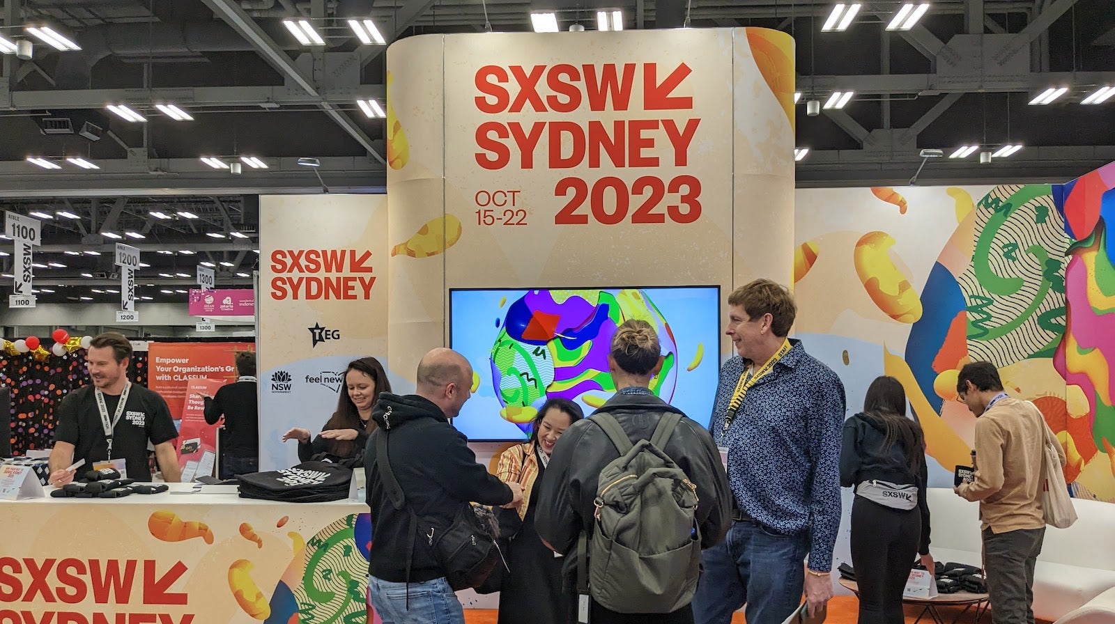 A photo of the SXSW Sydney 2023 stand from SXSW in Austin, 2023