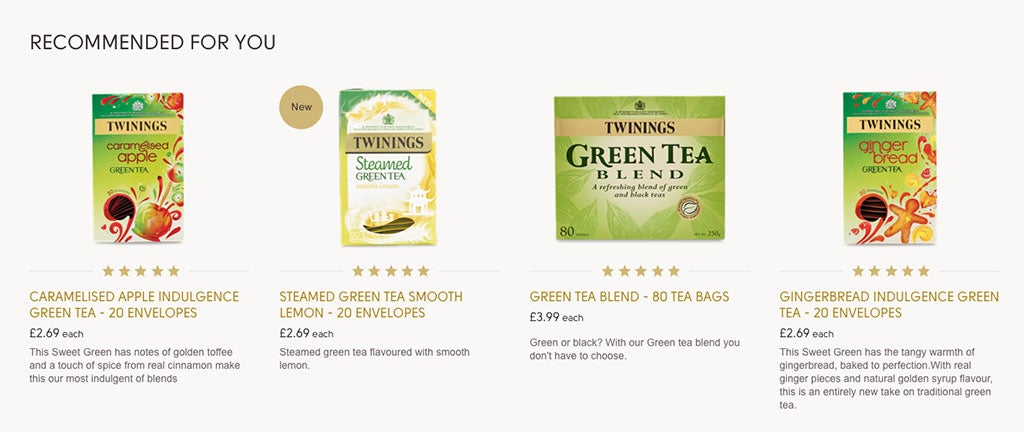 Twinings website