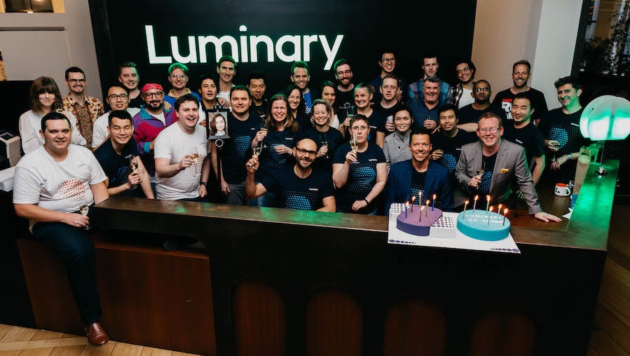 The Luminary team on our 20th birthday