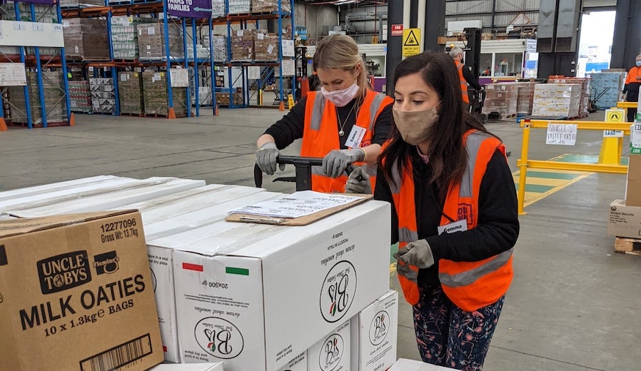 Gemma and Martina at Foodbank