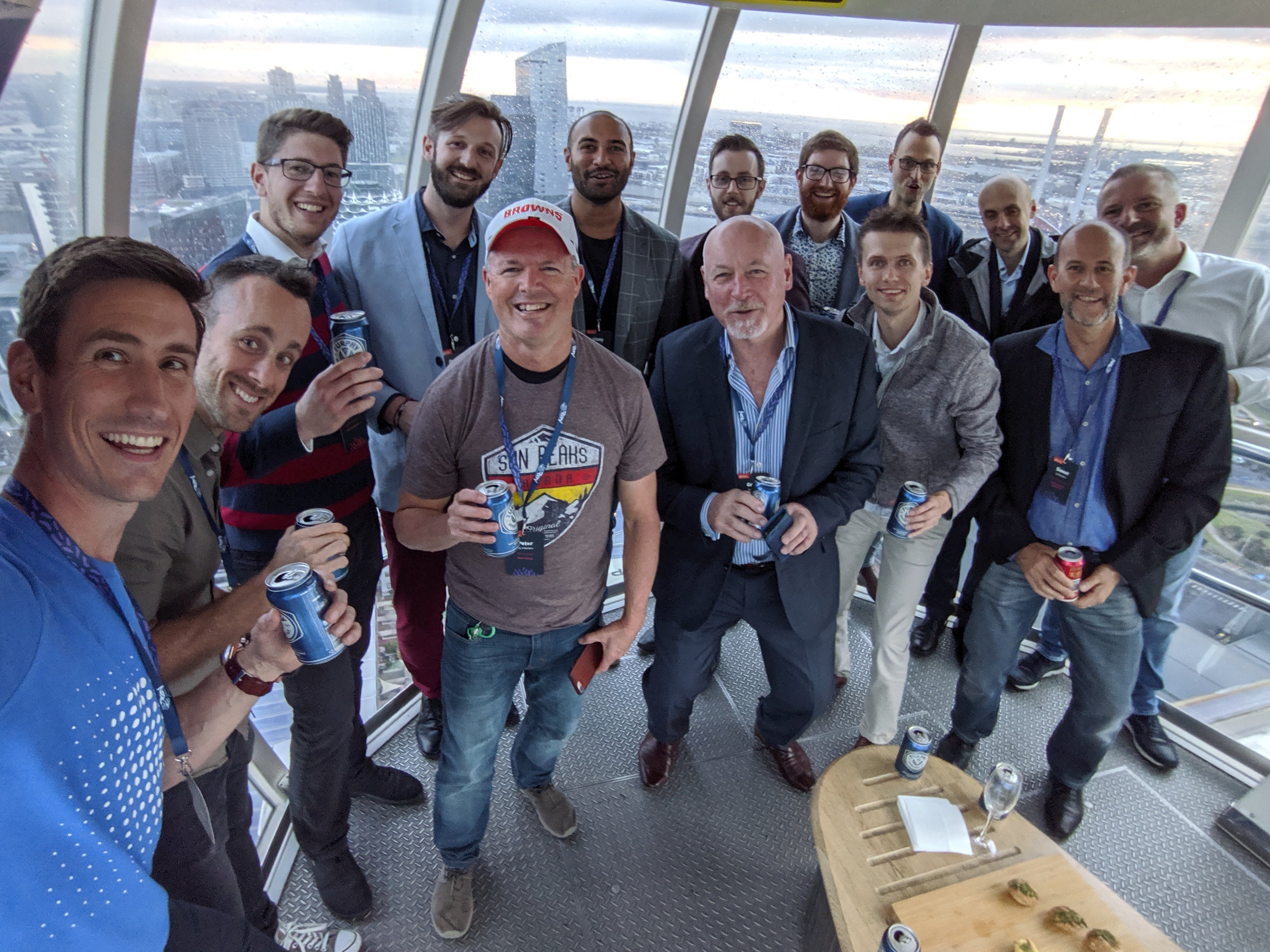 Kentico Connection Melbourne attendees at a function on the Melbourne Star