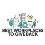 Best workplaces to give back logo