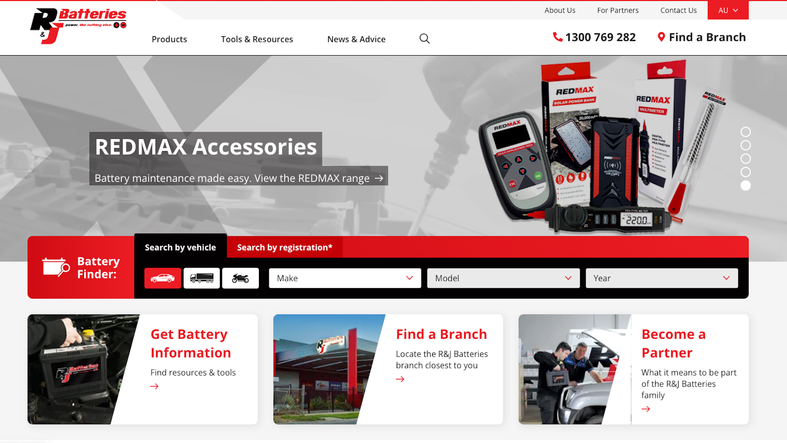 R&J Batteries home page
