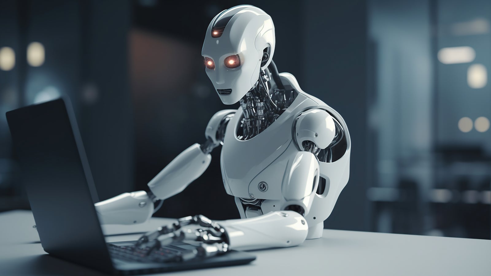 Robot using computer