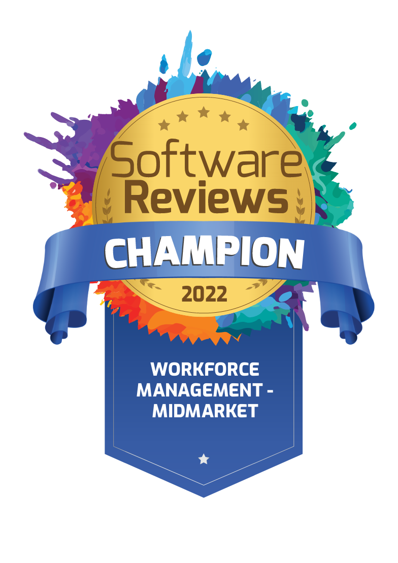 Software Reviews Champion 2022: Workforce Management - Midmarket Badge