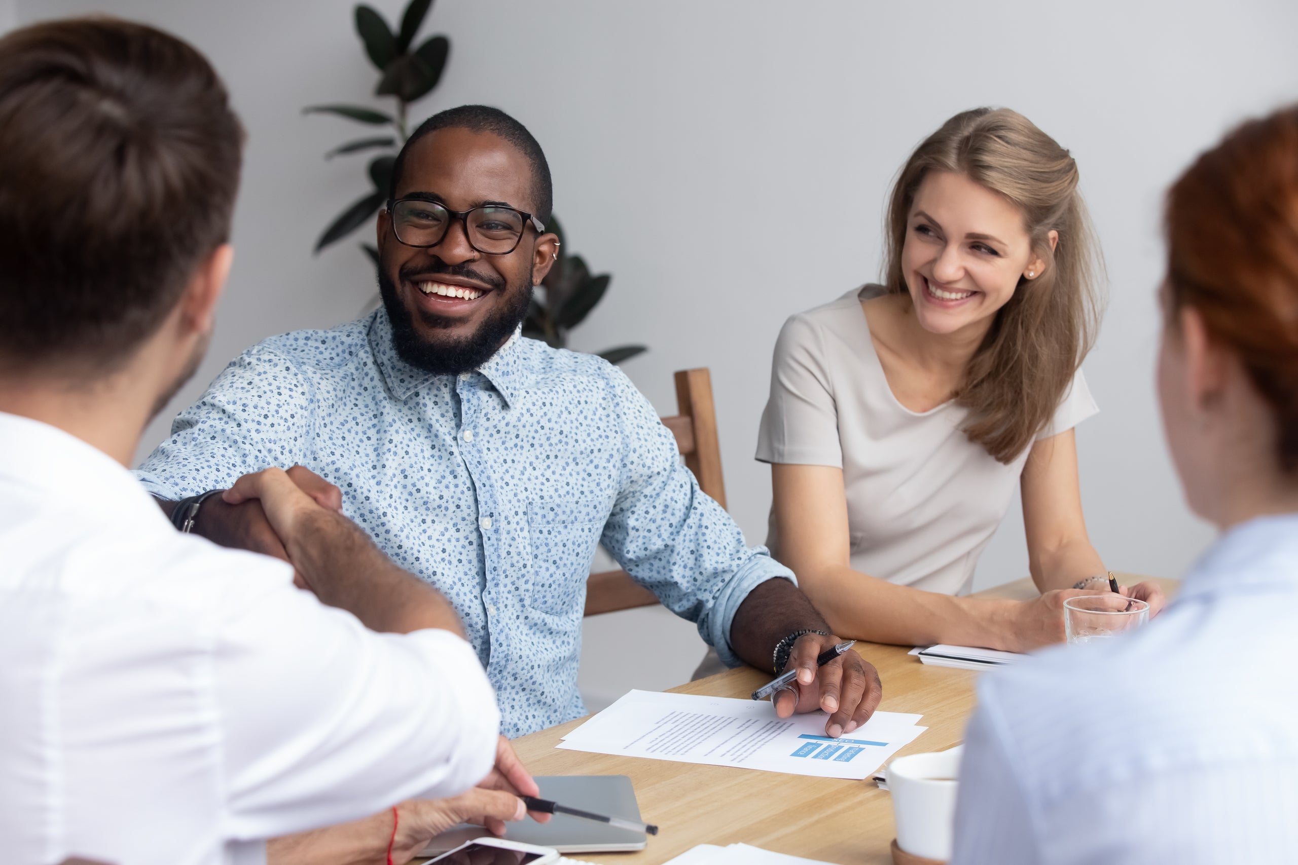 People in a meeting