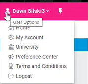 User Options Menu