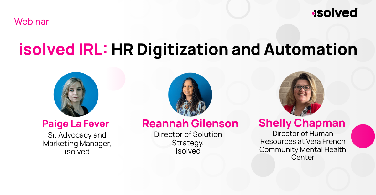 isolved IRL: HR Digitization and Automation