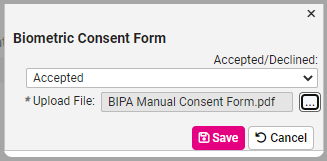 Biometric Consent Form Accepted