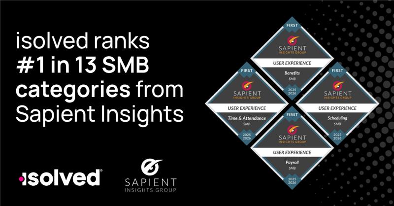 isolved Sapient Insights badges