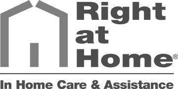 Right at home black and white logo