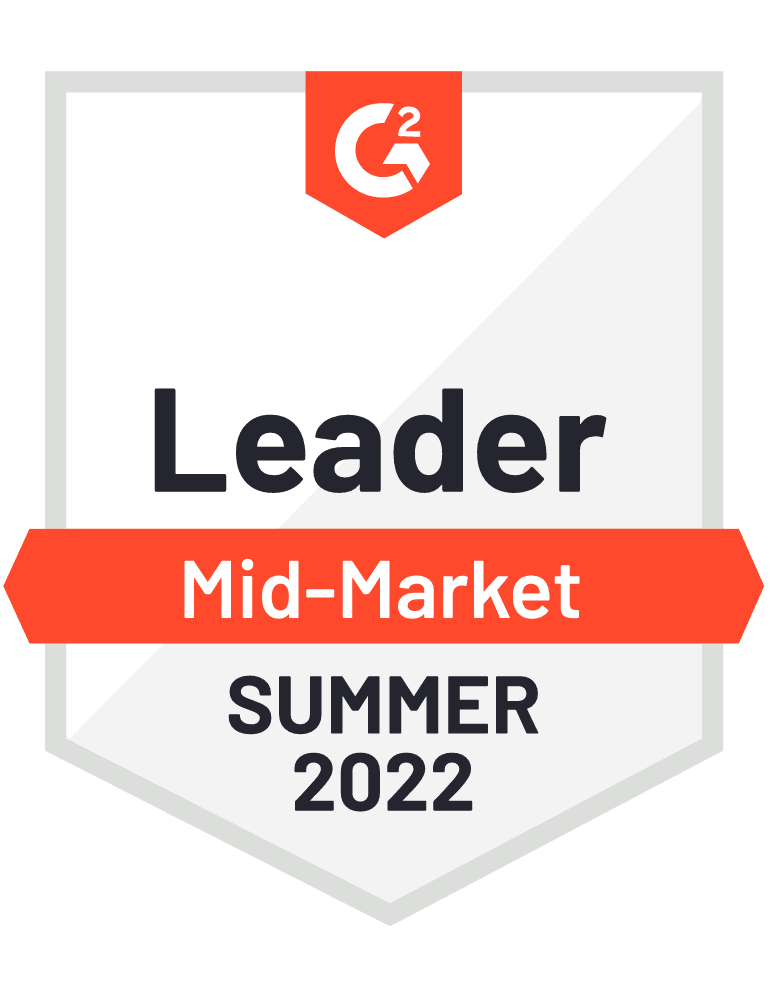 G2 Leader Mid-Market Summer 2022