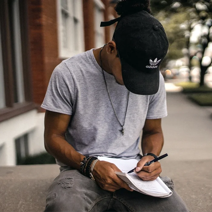 Image of man filling out application