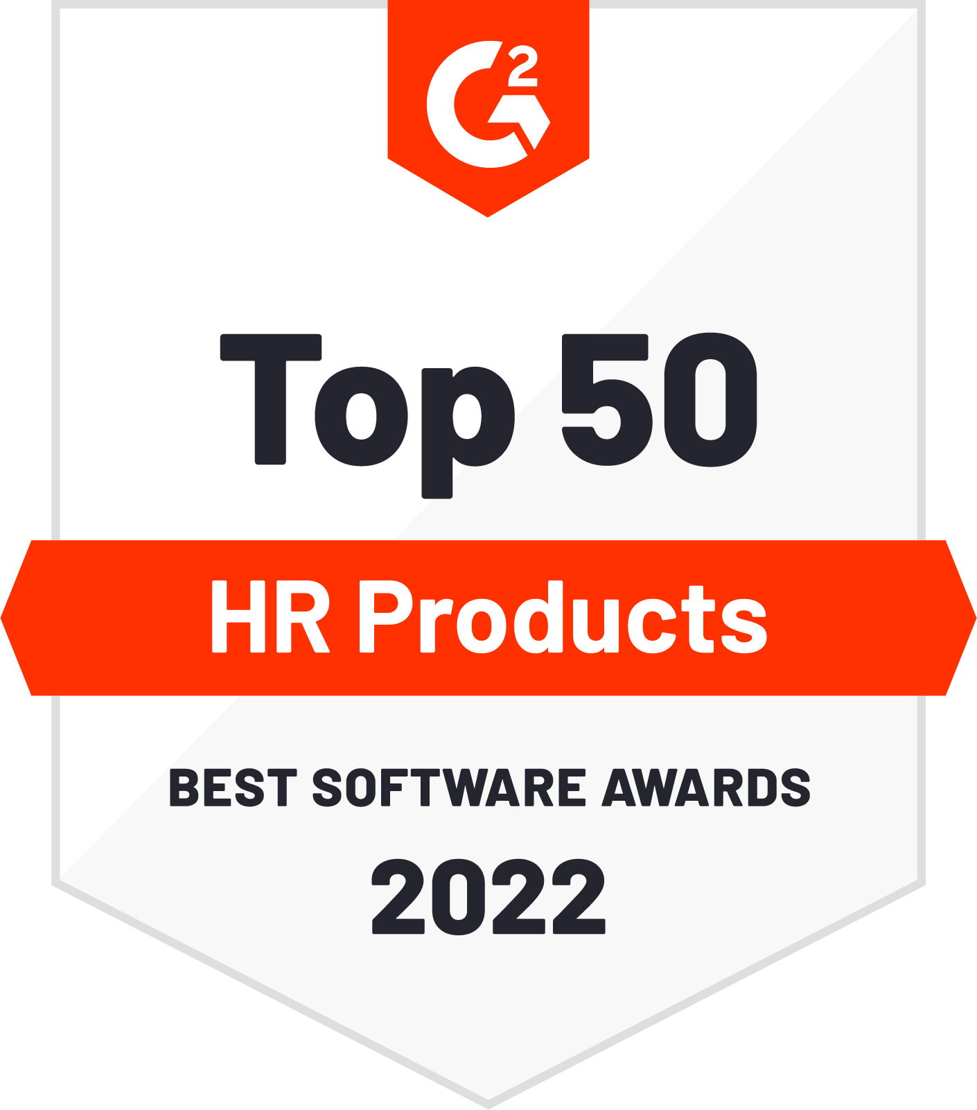 G2 Top 50 HR Products Best Software Awards 2022 Badge