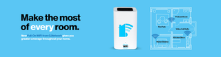 Banner which shows the G.Network Full-on WiFi beacon and how it improves internet coverage. Includes the text 'Make the most of every room, new Full-on WiFi from G.Network gives you greater coverage throughout your home.'