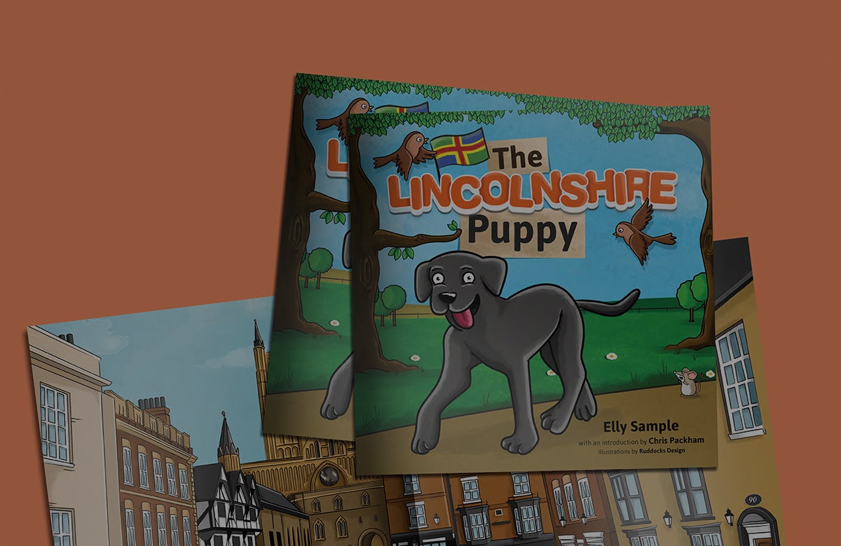 The Lincolnshire Puppy children's book design 