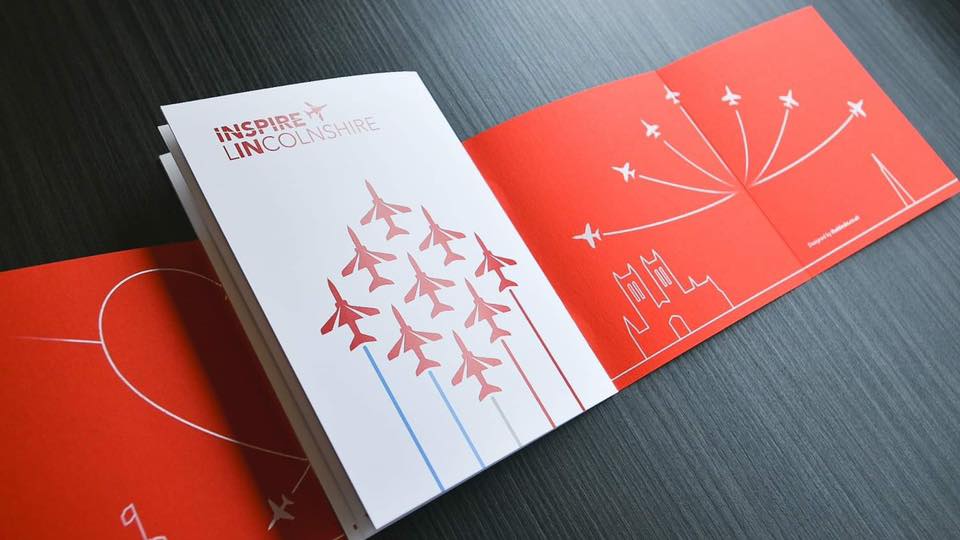 Red Arrows unfolded book