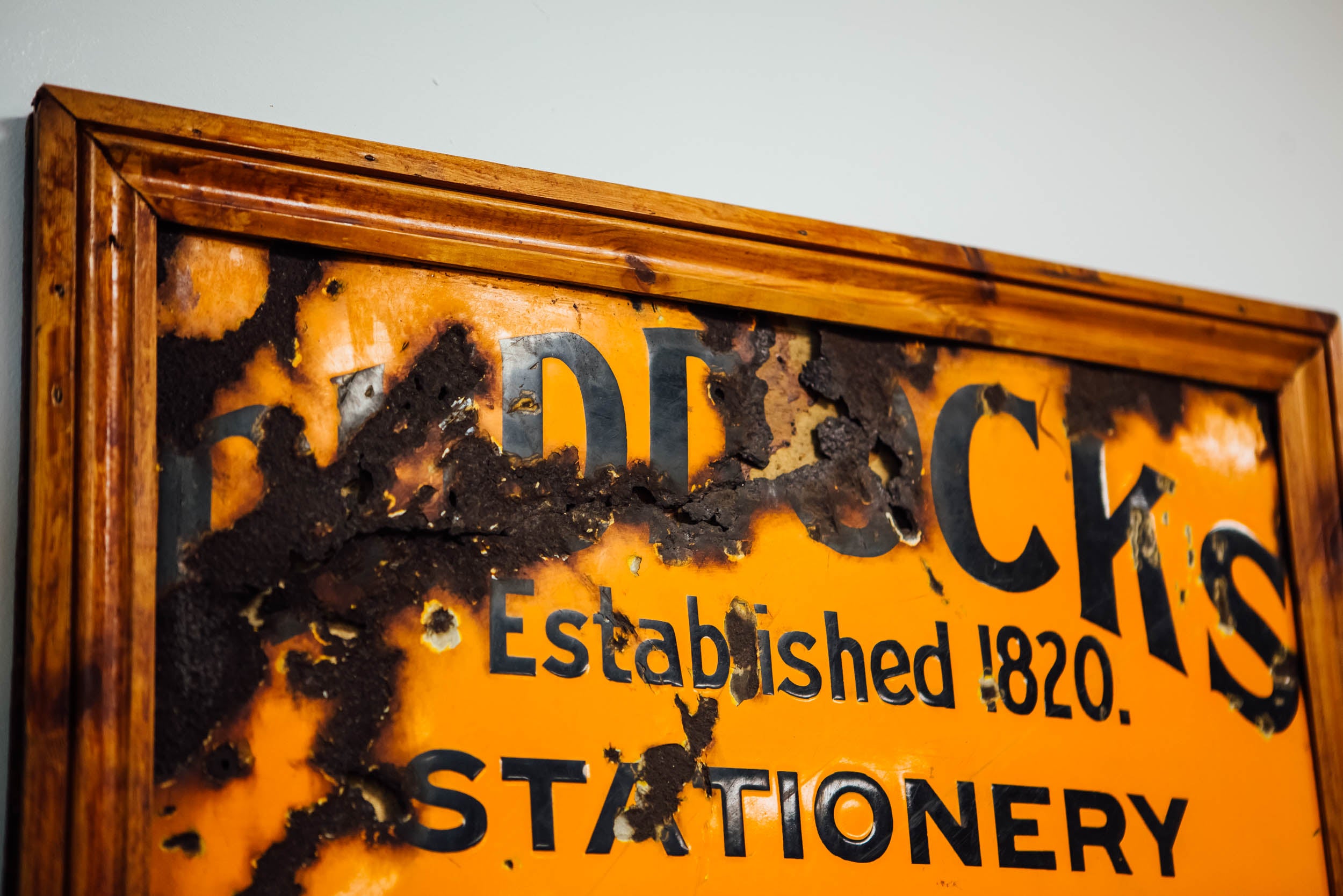 Vintage Ruddocks Stationery Sign
