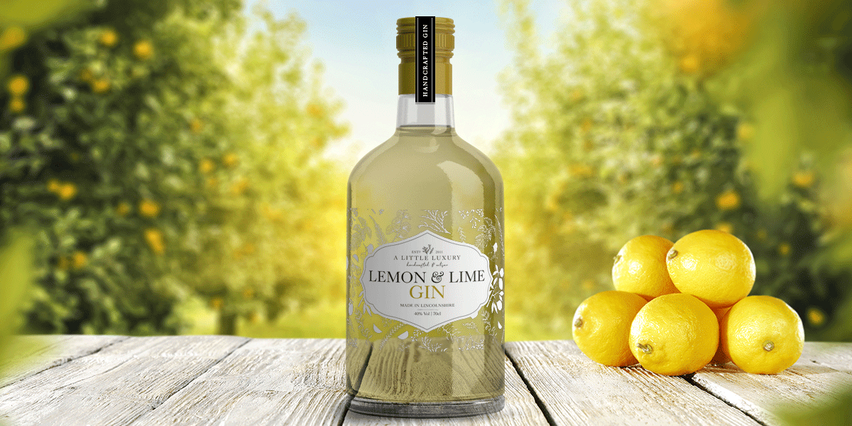 Lemon and Lime gin bottle design