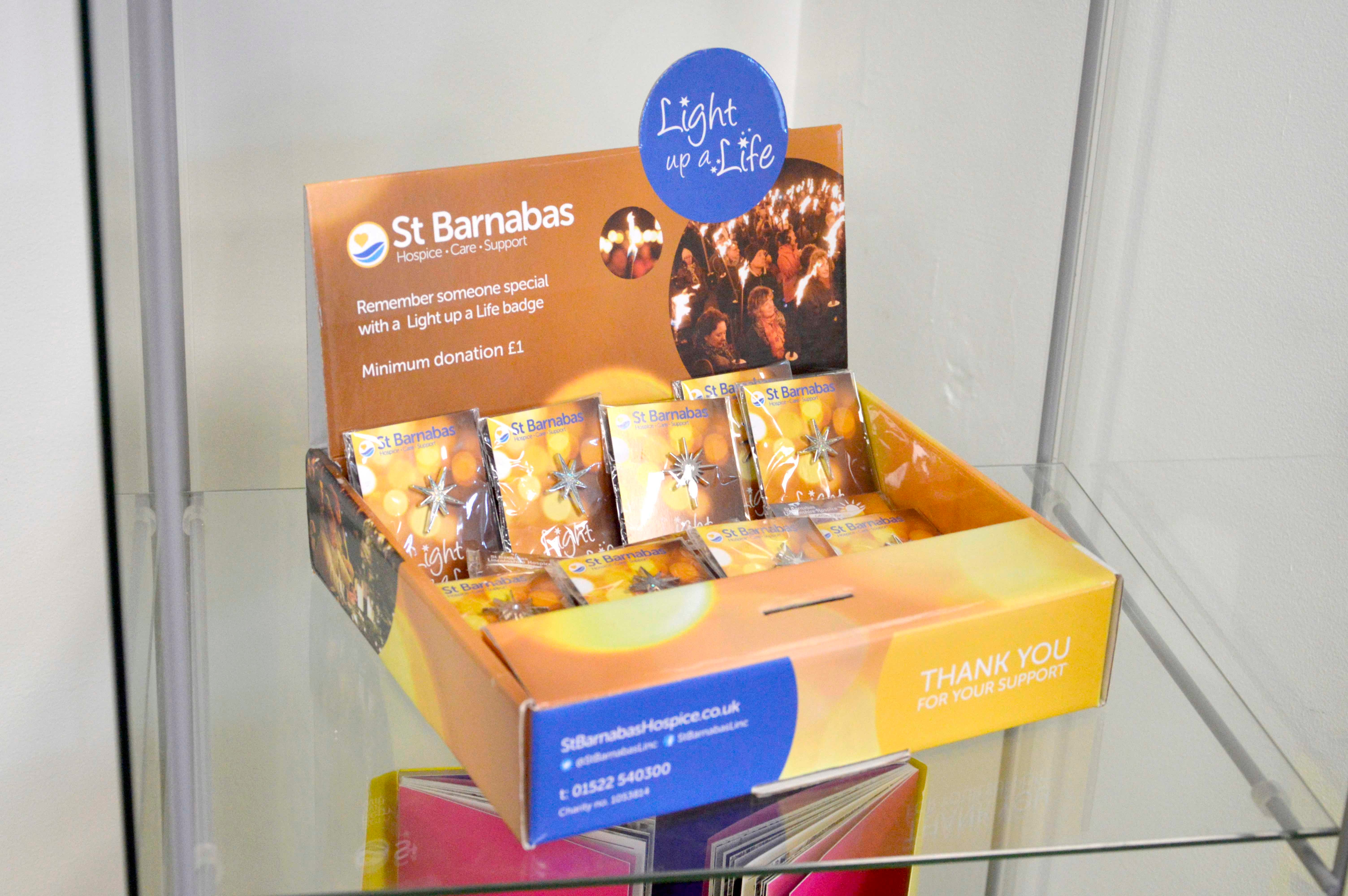 St Barnabas bespoke packaging with donation box
