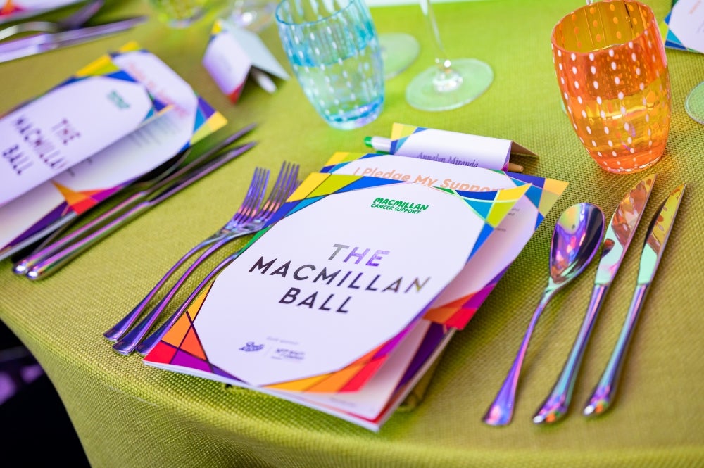 The Macmillan Ball event programme