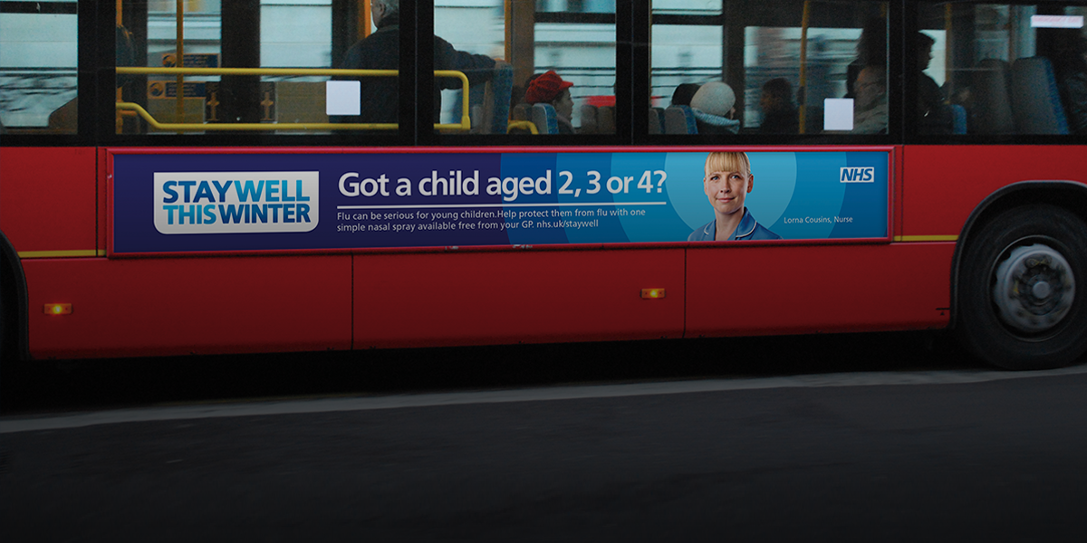 NHS Bus Side Advert Mockup