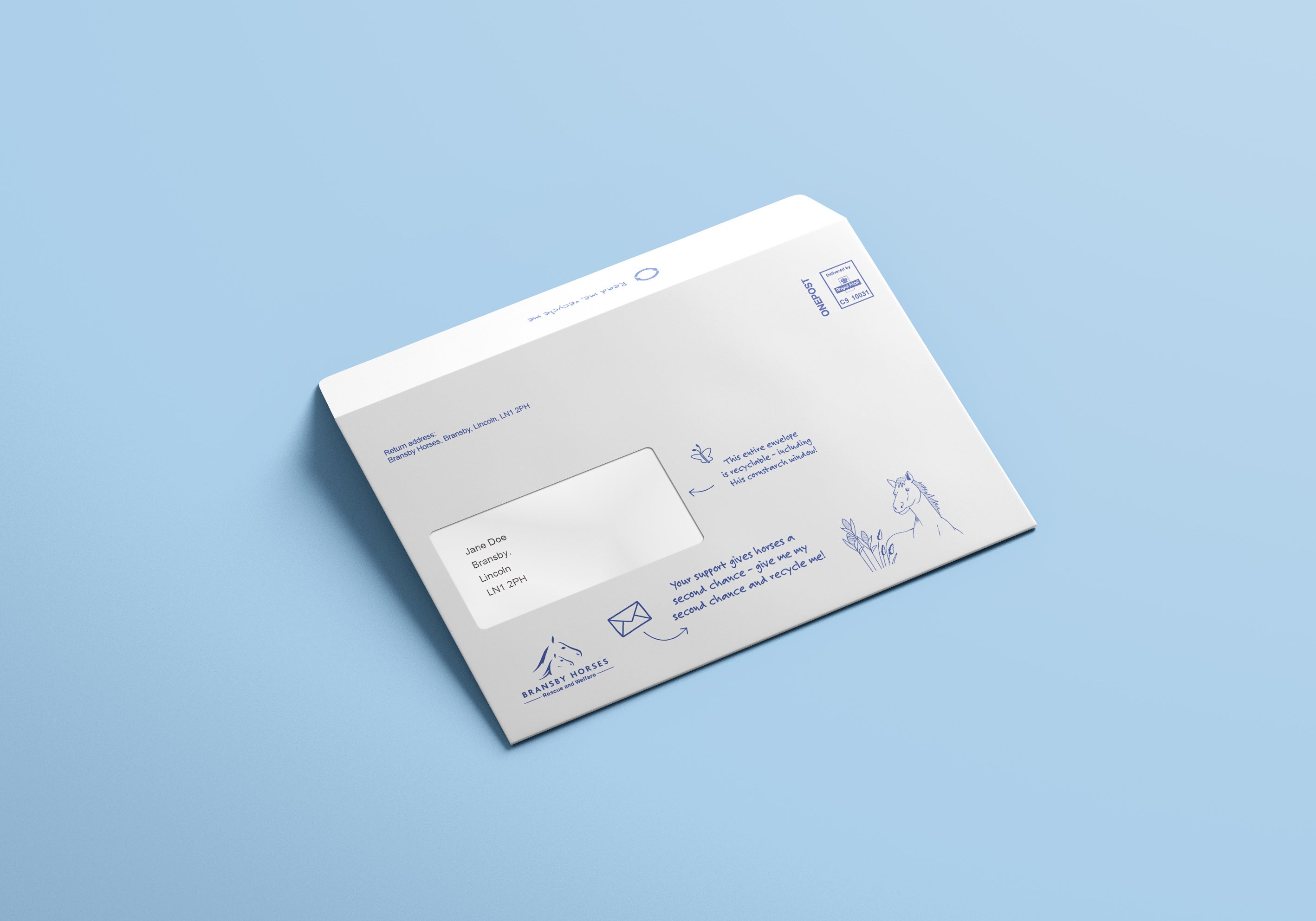 Bransby Horse Envelope for Direct Mail