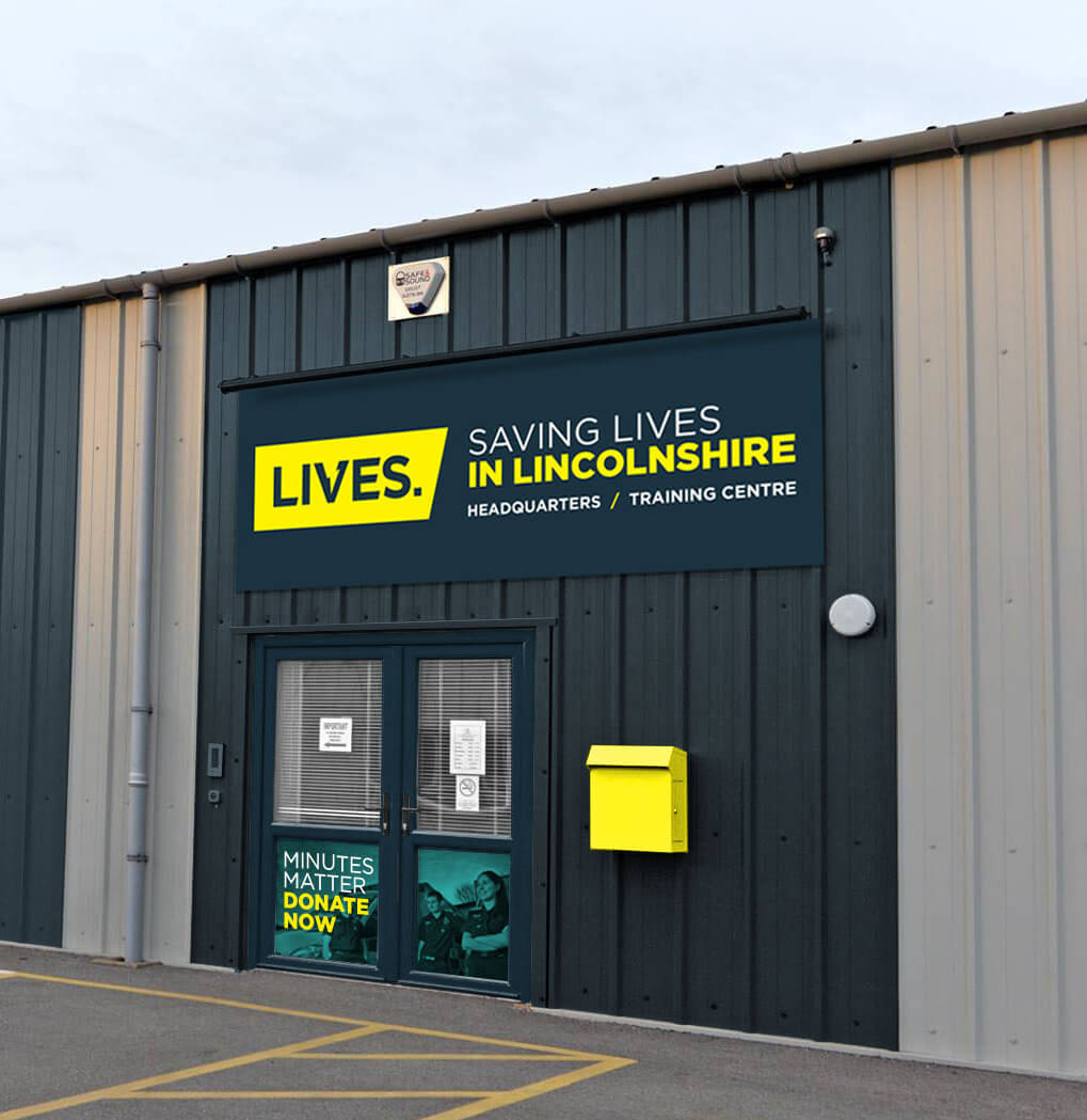 LIVES headquarters signs