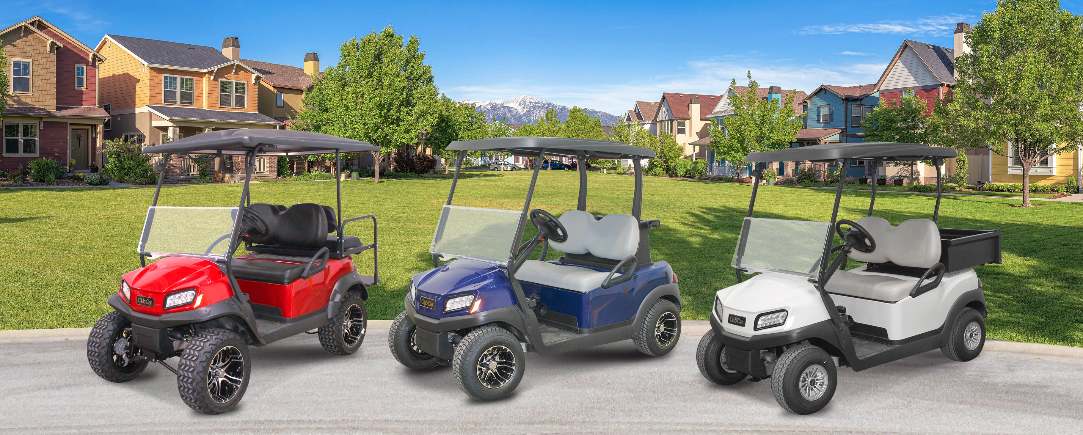 3 Club Car golf cars