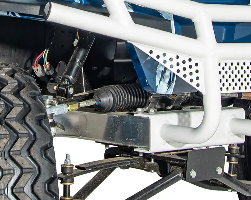 Golf cart suspension and brush guard