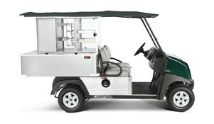 Cafe Express mobile merchandising golf course vehicle