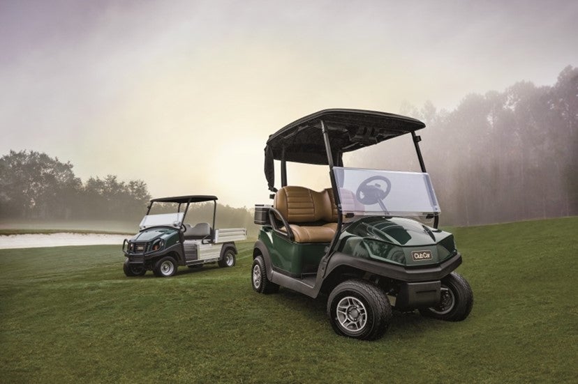 Club Car Tempo (front) and Club Car Carryall 500 are among the vehicles available through new official distributor Luxury Carts UK